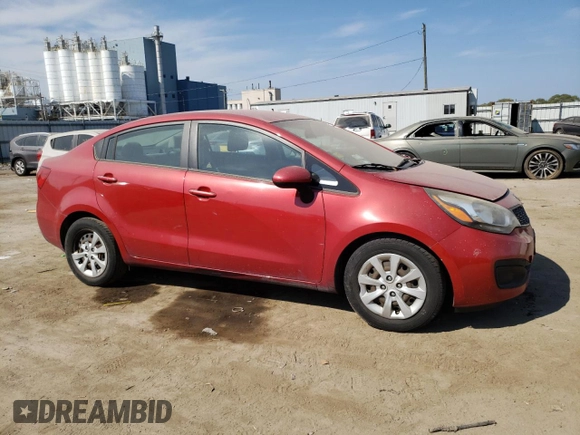 2014 Kia Rio LX with VIN KNADM4A35E6414155, listed as a Copart auction lot 49511115 with Not Provided miles and Non Repairable. Bid and sale history available at DreamBid. Image 4.