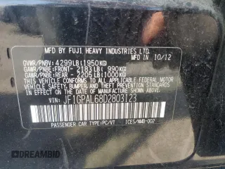 2013 Subaru Impreza Special Sports Premium с VIN JF1GPAL68D2803123, выставлен на аукционе Copart как лот 57774115 с пробегом 121 578 миль миль и Списание • Salvage title. История ставок и продаж доступна на DreamBid. Изображение 13.