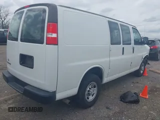 2019 Chevrolet Express Cargo Van with VIN 1GCWGAFG1K1301406, listed as a IAAI auction lot 41754424 with 156,602 mi miles. Bid and sale history available at carsss.com. Image 4.