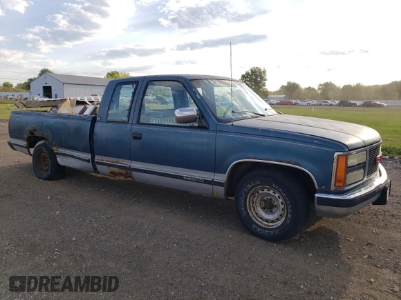 1991 GMC Sierra 1500 with VIN 2GTEC19H2M1540763, listed as a Copart auction lot 70480694 with 379,189 mi miles and Salvage Title. Bid and sale history available at DreamBid. Image 4.