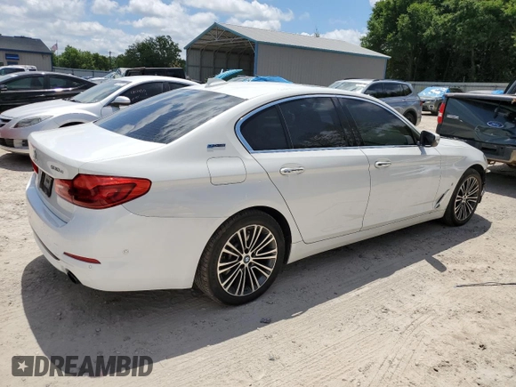 2018 BMW 5 Series 530e with VIN WBAJA9C55JG623083, listed as a Copart auction lot 55872524 with 90,222 mi miles and Non repairable. Bid and sale history available at DreamBid. Image 3.