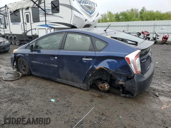2013 Toyota Prius One with VIN JTDKN3DUXD1646932, listed as a Copart auction lot 55629695 with Not Provided miles and Clean Title. Bid and sale history available at DreamBid. Image 2.