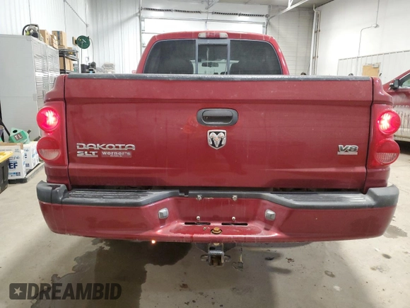 2007 Dodge Dakota SLT with VIN 1D7HW48P77S227488, listed as a Copart auction lot 84265044 with 189,982 mi miles and Salvage Title. Bid and sale history available at carsss.com. Image 6.