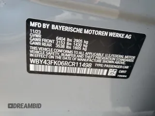 2024 BMW i5 M60 z VIN WBY43FK06RCR11498, wystawiony jako Copart lot #66786124 z przebiegiem 3017 mil mil oraz Szkody całkowita. Historia ofert i sprzedaży dostępna na DreamBid. Obrazek 12.