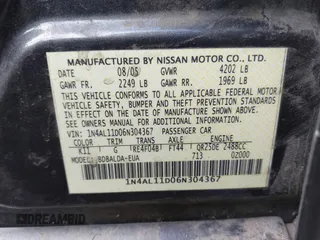 2006 Nissan Altima 2.5 with VIN 1N4AL11D06N304367, listed as a IAAI auction lot 41808294 with 198,815 mi miles. Bid and sale history available at carsss.com. Image 9.