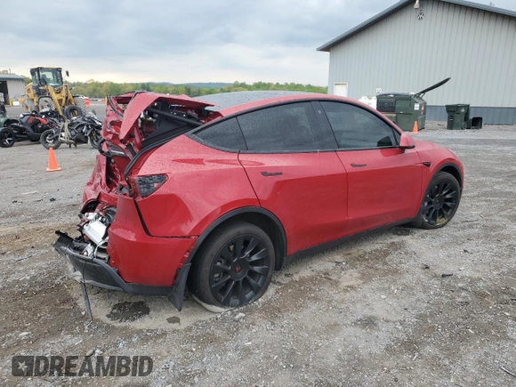 2023 Tesla Model Y Long Range z VIN 7SAYGAEE1PF690008, wystawiony jako Copart lot #54441735 z przebiegiem 38 291 mil mil oraz Szkody całkowita. Historia ofert i sprzedaży dostępna na DreamBid. Obrazek 3.