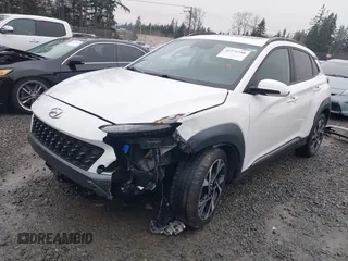 2022 Hyundai Kona Limited with VIN KM8K5CA3XNU811739, listed as a IAAI auction lot 41271588 with 50,007 mi miles and . Bid and sale history available at DreamBid. Image 2.