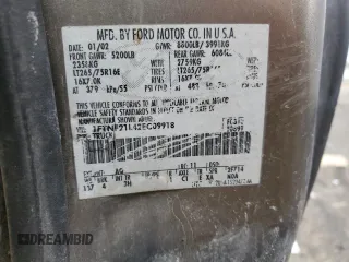 2002 Ford F-250 XL with VIN 1FTNF21L42EC09918, listed as a Copart auction lot 47365425 with 169,115 mi miles and Salvage title. Bid and sale history available at DreamBid. Image 12.
