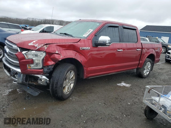2016 Ford F-150 XLT with VIN 1FTEW1EF0GFA57068, listed as a Copart auction lot 51673645 with 155,910 mi miles and Salvage Title. Bid and sale history available at DreamBid. Image 1.