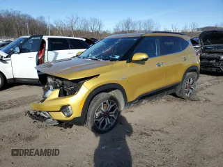 2022 Kia Seltos SX with VIN KNDETCA25N7302333, listed as a Copart auction lot 45841745 with 56,754 mi miles and Salvage title. Bid and sale history available at DreamBid. Image 1.