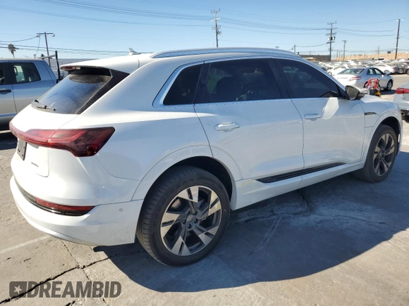 2021 Audi e-tron Premium Plus with VIN WA1LAAGE6MB001790, listed as a Copart auction lot 80484104 with 38,455 mi miles and Salvage title. Bid and sale history available at DreamBid. Image 3.