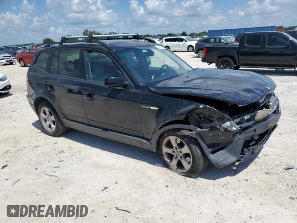 2007 BMW X3 3.0si with VIN WBXPC93447WF15699, listed as a Copart auction lot 66615254 with 105,166 mi miles and Salvage Title. Bid and sale history available at DreamBid. Image 4.