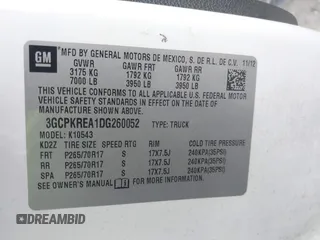 2013 Chevrolet Silverado 1500 LS with VIN 3GCPKREA1DG260052, listed as a IAAI auction lot 40459099 with 171,718 mi miles and . Bid and sale history available at DreamBid. Image 9.