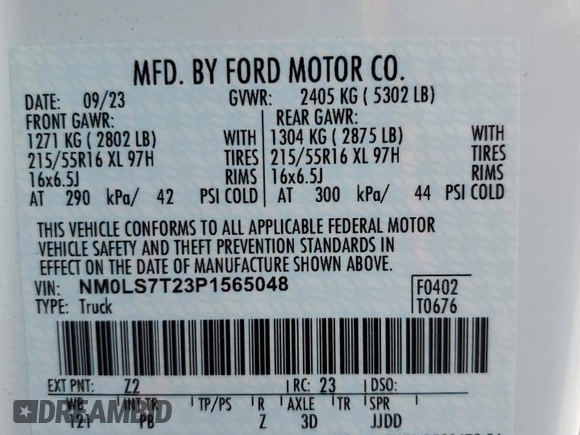 2023 Ford Transit Connect XLT z VIN NM0LS7T23P1565048, wystawiony jako Copart lot #56461565 z przebiegiem 26 822 mil mil oraz Szkoda całkowita • Salvage title. Historia ofert i sprzedaży dostępna na DreamBid. Obrazek 13.