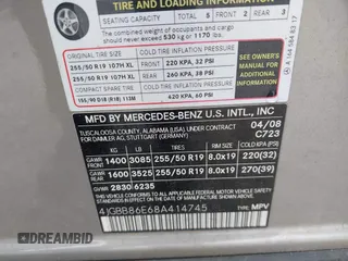 2008 Mercedes-Benz M 350 with VIN 4JGBB86E68A414745, listed as a IAAI auction lot 42199987 with Not Provided miles and . Bid and sale history available at DreamBid. Image 9.