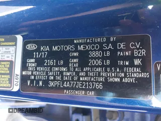 2018 Kia Forte LX with VIN 3KPFL4A77JE213766, listed as a IAAI auction lot 41785696 with 46,031 mi miles and . Bid and sale history available at DreamBid. Image 9.