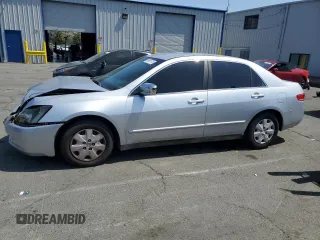 2003 Honda Accord LX with VIN 1HGCM56323A141233, listed as a Copart auction lot 59981775 with 186,741 mi miles and Salvage title. Bid and sale history available at DreamBid. Image 1.
