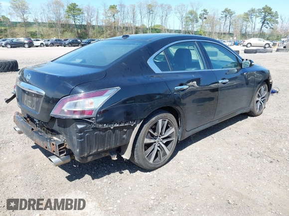 2014 Nissan Maxima S with VIN 1N4AA5AP0EC445232, listed as a IAAI auction lot 42154984 with 91,205 mi miles and . Bid and sale history available at DreamBid. Image 4.