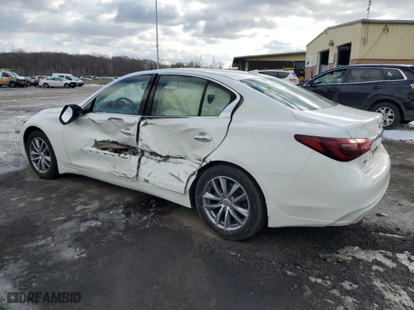 2021 Infiniti Q50 3.0t PURE with VIN JN1EV7AR2MM750398, listed as a Copart auction lot 43708505 with NaN miles and Salvage Title. Bid and sale history available at carsss.com. Image 2.