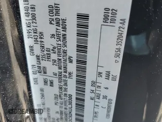 2019 Lincoln MKC Reserve with VIN 5LMCJ3C92KUL30300, listed as a Copart auction lot 61103295 with 42,680 mi miles and Salvage title. Bid and sale history available at DreamBid. Image 13.