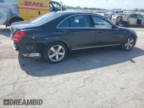 2012 Mercedes-Benz S 550 with VIN WDDNG9EB4CA451209, listed as a Copart auction lot 61836825 with 98,630 mi miles and Salvage title. Bid and sale history available at DreamBid. Image 3.
