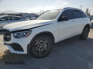 2020 Mercedes-Benz GLC 300 with VIN WDC0G8DB9LF737859, listed as a Copart auction lot 57615195 with 58,754 mi miles and Salvage title. Bid and sale history available at DreamBid. Image 1.