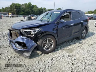 2018 Hyundai Santa Fe 2.4L with VIN 5XYZUDLB5JG507665, listed as a Copart auction lot 60825685 with 91,521 mi miles and Salvage title. Bid and sale history available at DreamBid. Image 1.