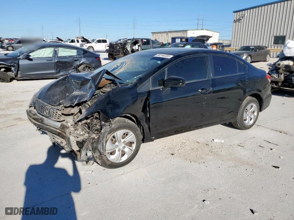 2015 Honda Civic Sedan LX with VIN 19XFB2F57FE068184, listed as a Copart auction lot 50246385 with 99,550 mi miles and Salvage Title. Bid and sale history available at carsss.com. Image 1.