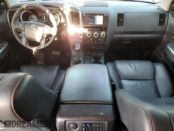 2021 Toyota Sequoia TRD Pro with VIN 5TDEY5B19MS182950, listed as a Copart auction lot 45160465 with 61,759 mi miles and Salvage Title. Bid and sale history available at carsss.com. Image 8.