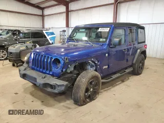 2020 Jeep Wrangler Unlimited Sport S z VIN 1C4HJXDG0LW266622, wystawiony jako Copart lot #48384515 z przebiegiem 33 515 mil mil oraz Szkoda całkowita • Salvage title. Historia ofert i sprzedaży dostępna na DreamBid. Obrazek 1.