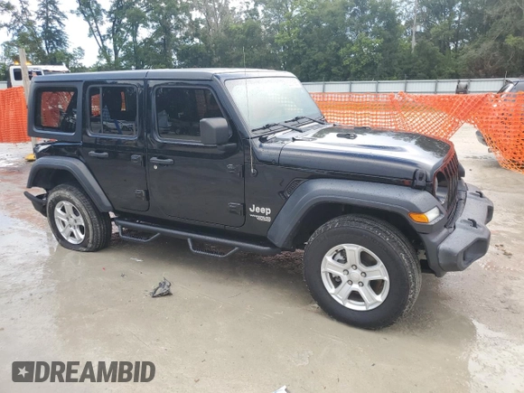 2019 Jeep Wrangler Unlimited Sport S with VIN 1C4HJXDG4KW641619, listed as a Copart auction lot 62551685 with 69,731 mi miles and Non repairable. Bid and sale history available at DreamBid. Image 4.