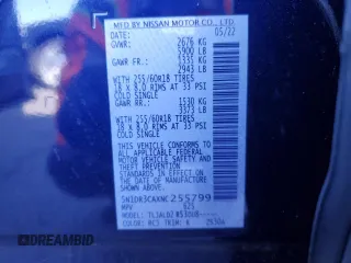 2022 Nissan Pathfinder SL с VIN 5N1DR3CAXNC255799, выставлен на аукционе Copart как лот 53972205 с пробегом 39 937 миль миль и Списание • Salvage title. История ставок и продаж доступна на DreamBid. Изображение 14.