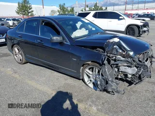 2012 Mercedes-Benz C 350 Sport with VIN WDDGF5HB2CR196979, listed as a IAAI auction lot 41643452 with 119,436 mi miles and . Bid and sale history available at DreamBid. Image 1.