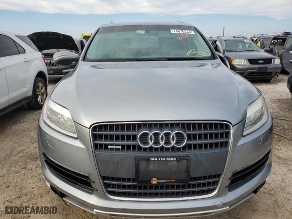 2007 Audi Q7 Premium with VIN WA1BV74LX7D037674, listed as a Copart auction lot 74876834 with 0 mi miles and Non Repairable. Bid and sale history available at carsss.com. Image 5.