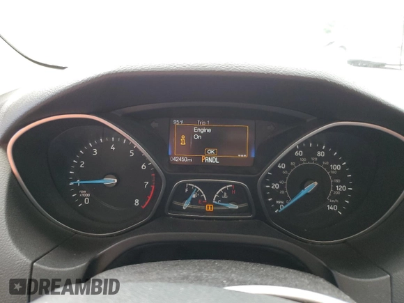 2017 Ford Focus SE with VIN 1FADP3F21HL258115, listed as a Copart auction lot 60151275 with 42,450 mi miles and Salvage title. Bid and sale history available at DreamBid. Image 9.