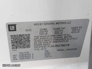 2018 Cadillac Escalade Premium Luxury with VIN 1GYS4CKJ4JR278279, listed as a IAAI auction lot 41334615 with 1 mi miles. Bid and sale history available at carsss.com. Image 9.