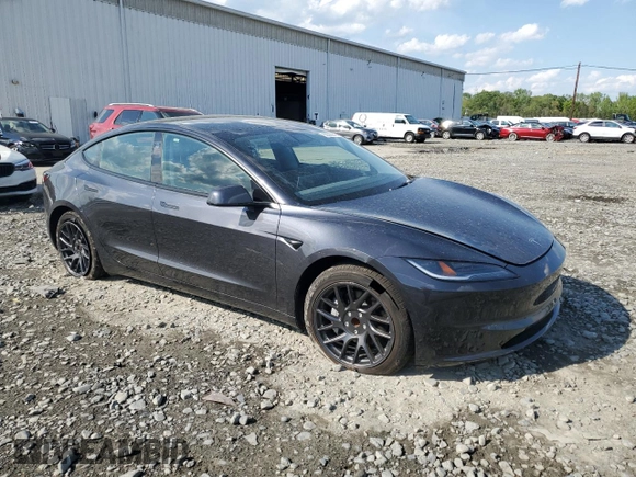 2025 Tesla Model 3 Long Range with VIN 5YJ3E1EA1SF904045, listed as a Copart auction lot 55382675 with 6,270 mi miles and Salvage title. Bid and sale history available at DreamBid. Image 4.