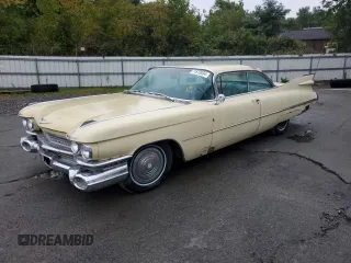 1959 Cadillac DeVille z VIN 59J031918, wystawiony jako Copart lot #71610034 z przebiegiem 20 027 mil mil oraz Czysty tytuł • Clean title. Historia ofert i sprzedaży dostępna na DreamBid. Obrazek 1.