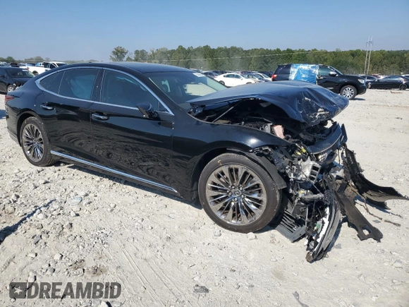 2020 Lexus LS 500 with VIN JTHD51FF8L5012343, listed as a Copart auction lot 75260924 with 26,227 mi miles and Salvage title. Bid and sale history available at DreamBid. Image 4.