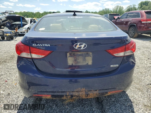 2013 Hyundai Elantra GLS z VIN 5NPDH4AE4DH206880, wystawiony jako Copart lot #56016145 z przebiegiem 112 681 mil mil oraz Szkoda całkowita • Salvage title. Historia ofert i sprzedaży dostępna na DreamBid. Obrazek 6.