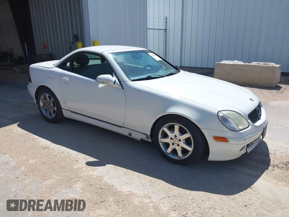 2001 Mercedes-Benz SLK 230 Kompressor with VIN WDBKK49FX1F218767, listed as a IAAI auction lot 42301070 with 182,332 mi miles and . Bid and sale history available at DreamBid. Image 1.