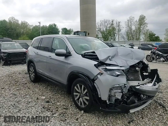 2019 Honda Pilot EX-L with VIN 5FNYF6H55KB049302, listed as a Copart auction lot 56632135 with Not provided miles and Salvage title. Bid and sale history available at DreamBid. Image 14.