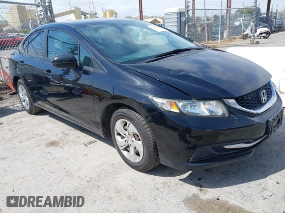 2014 Honda Civic Sedan LX with VIN 19XFB2F54EE263044, listed as a IAAI auction lot 42126752 with 99,824 mi miles. Bid and sale history available at carsss.com. Image 1.