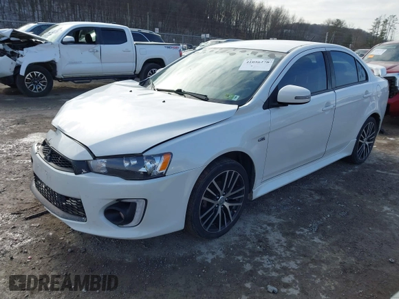 2017 Mitsubishi Lancer ES with VIN JA32V2FW0HU014887, listed as a IAAI auction lot 41056278 with 108,385 mi miles. Bid and sale history available at carsss.com. Image 2.
