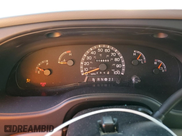 2002 Ford Econoline Passenger XL with VIN 1FMRE11LX2HB04681, listed as a Copart auction lot 60885454 with 114,665 mi miles and Salvage title. Bid and sale history available at DreamBid. Image 9.