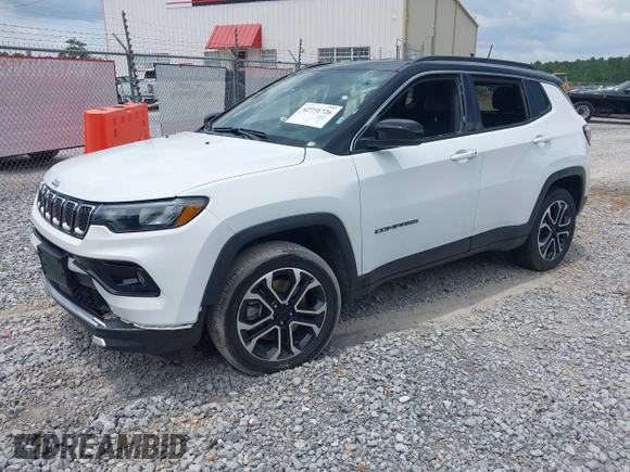 2024 Jeep Compass Limited z VIN 3C4NJDCN0RT594865, wystawiony jako IAAI lot #42731726 z przebiegiem Nie podano mil oraz . Historia ofert i sprzedaży dostępna na DreamBid. Obrazek 2.
