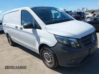 2018 Mercedes-Benz Metris Cargo with VIN WD3PG2EA8J3357475, listed as a IAAI auction lot 41709120 with 107,995 mi miles. Bid and sale history available at carsss.com. Image 1.