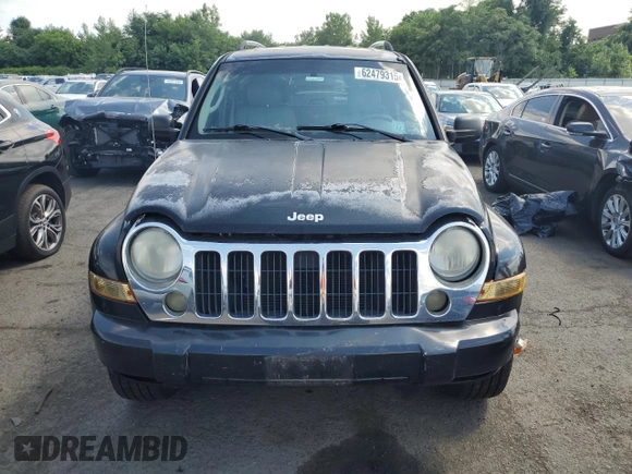 2005 Jeep Liberty Limited with VIN 1J8GL58K05W711624, listed as a Copart auction lot 62479315 with 138,904 mi miles and Salvage title. Bid and sale history available at DreamBid. Image 5.