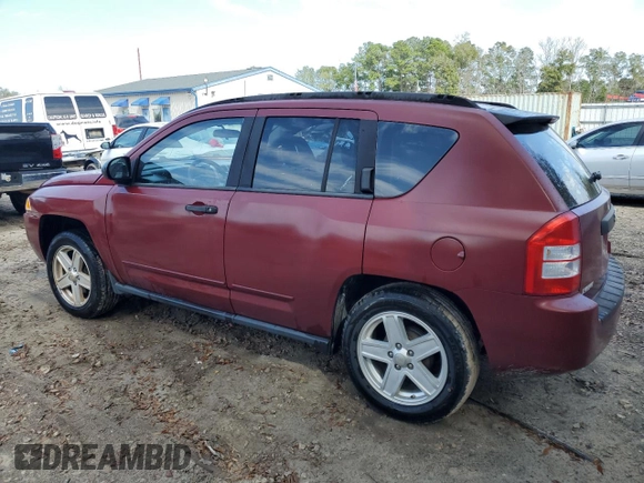 2008 Jeep Compass Sport with VIN 1J8FT470X8D712043, listed as a Copart auction lot 45382735 with 62,588 mi miles and Salvage Title. Bid and sale history available at carsss.com. Image 2.