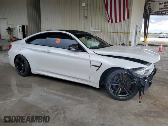 2016 BMW M4 with VIN WBS3R9C55GK708332, listed as a Copart auction lot 74582744 with Not Provided miles and Salvage Title. Bid and sale history available at carsss.com. Image 4.